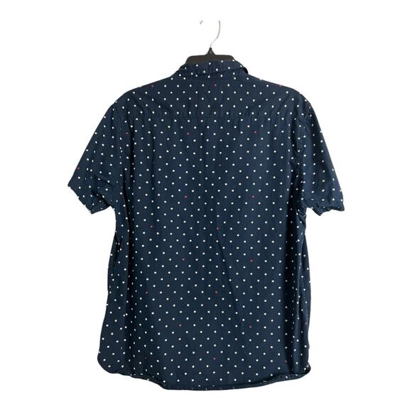 Denim & Flower by Ricky Singh Red White BLue Stars Shirt Button Down Casual L - Picture 5 of 6